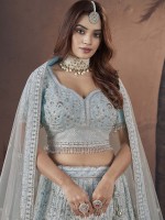 Sky Blue Premium Georgette Lehenga Choli